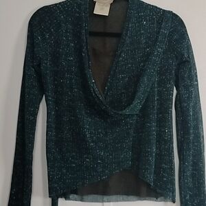 Fuzzi Women's Dual Layer Sheer Top Size M